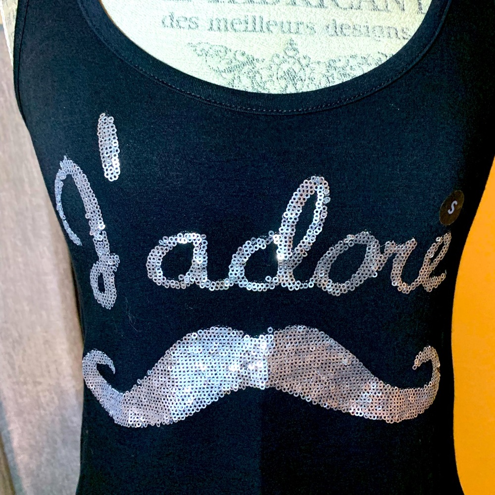 Kirra NWT black sequin tank sz Small
